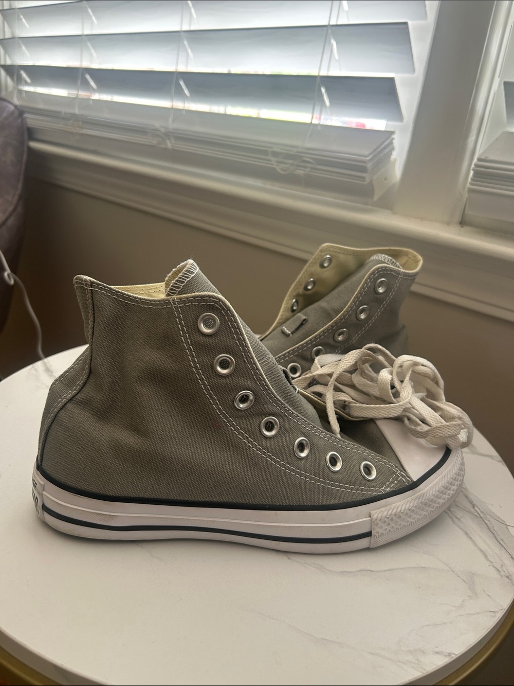 Converse High Top Sneakers in Olive
